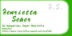 henrietta seper business card